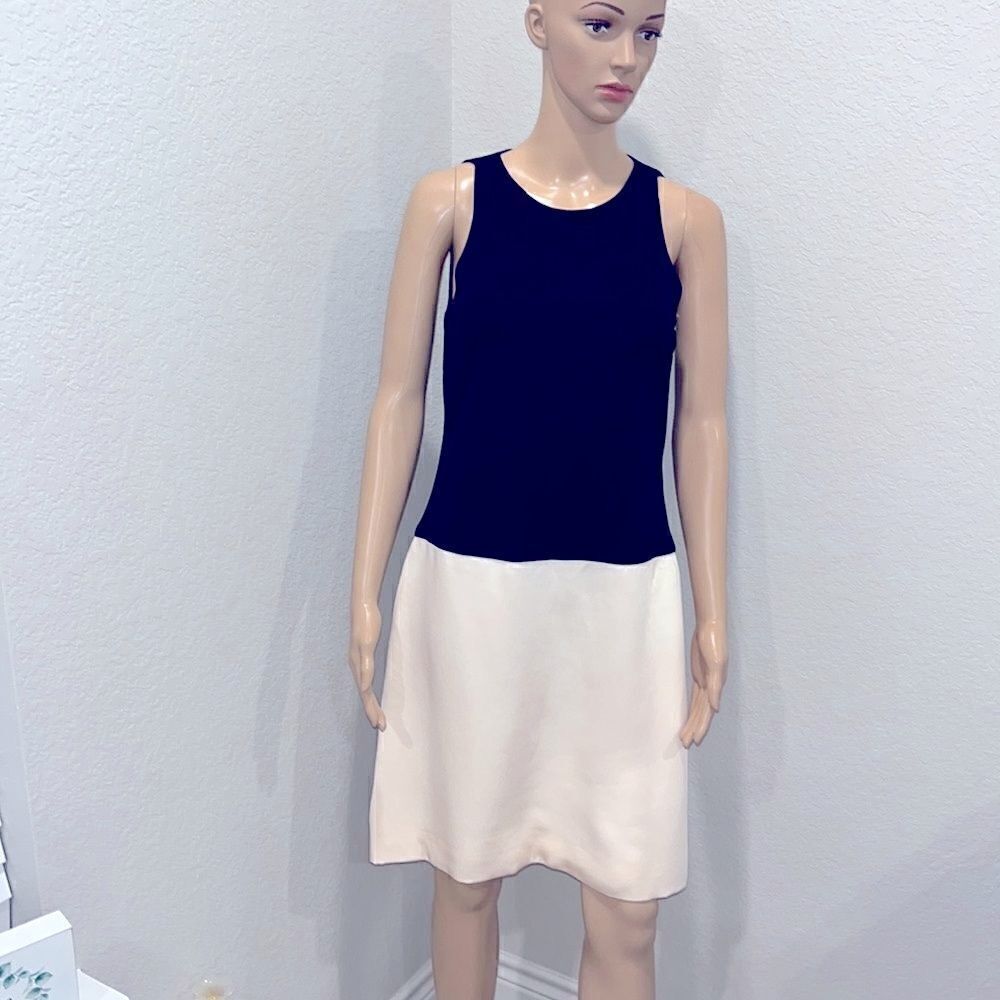 Vera Wang black and cream dress, very well made, fully lined.